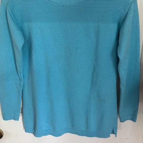 Talbots Long Sleeve Turquoise Sweater - Picture 3 of 9